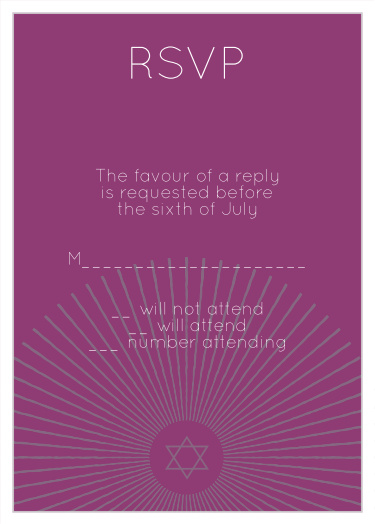 Star Shine Bat Mitzvah Response Cards