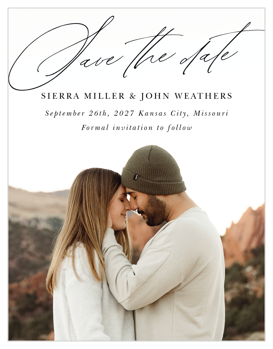 Mountain Painting Wedding Arch Save the Date Magnets