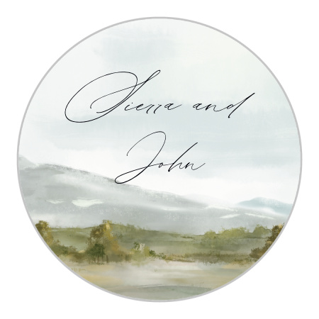 Mountain Painting Wedding Arch Stickers