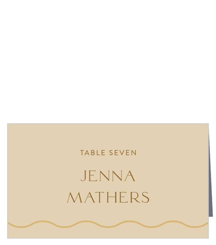 Simple Wave Wedding Arch Place Cards