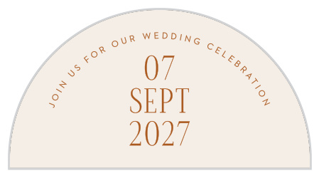 Typographic Love Wedding Arch Accent Cards