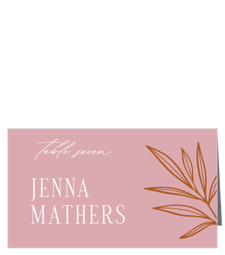 Typographic Love Wedding Arch Place Cards