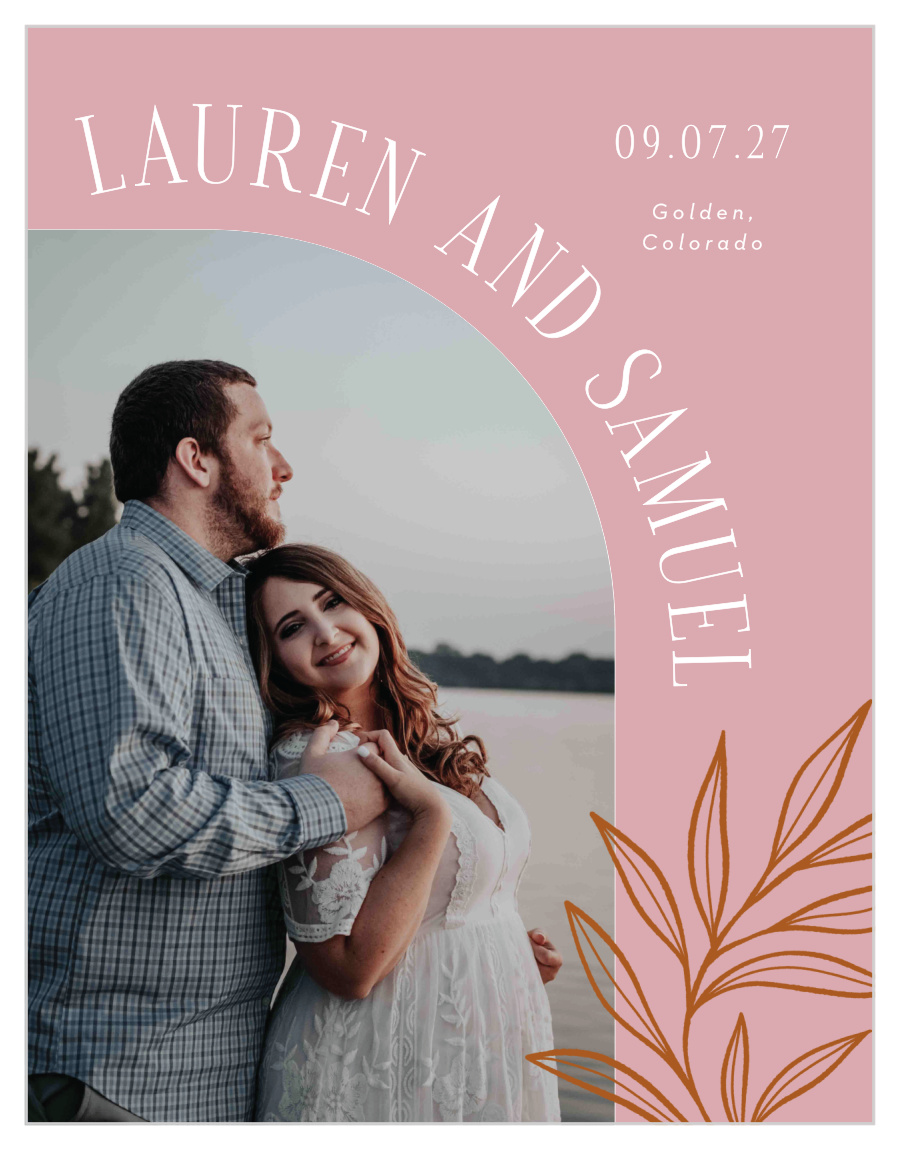 Typographic Love Wedding Arch Save the Date Magnets