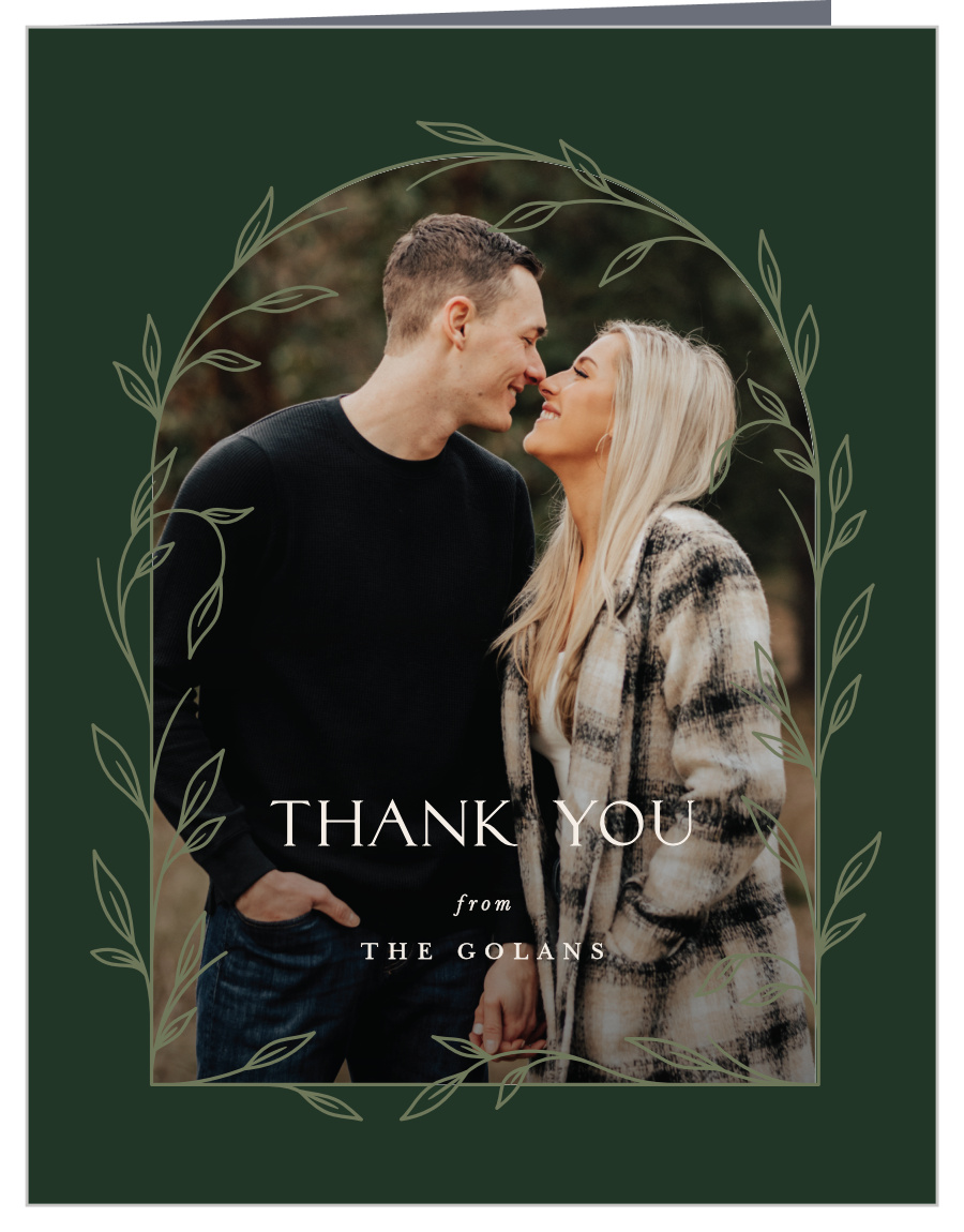 Forest Woods Wedding Arch Thank You Cards