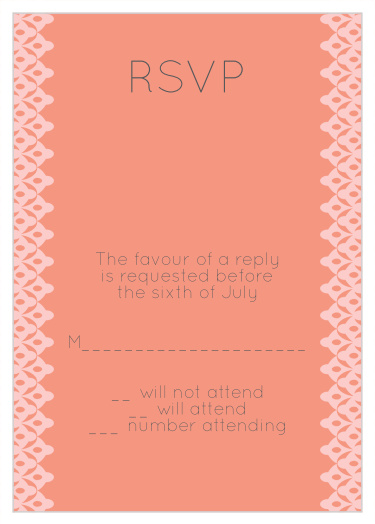 Laced Borders Bat Mitzvah Response Cards