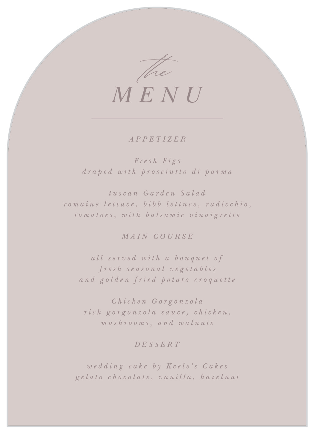 Color Blocks Wedding Arch Menus