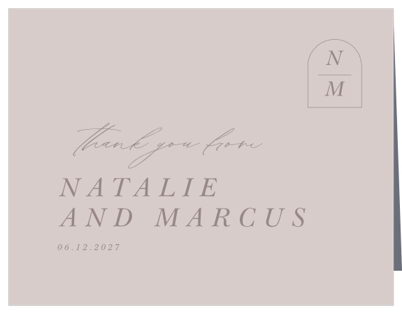 Our Color Blocks Wedding Arch Thank You Cards let family and friends know how much you appreciated their support on your big day.