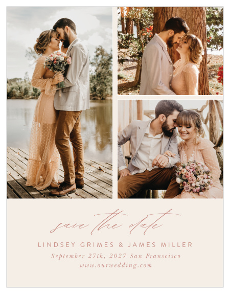 Our Warm Glow Wedding Arch Save the Date Cards announce your upcoming big day with close friends and family.