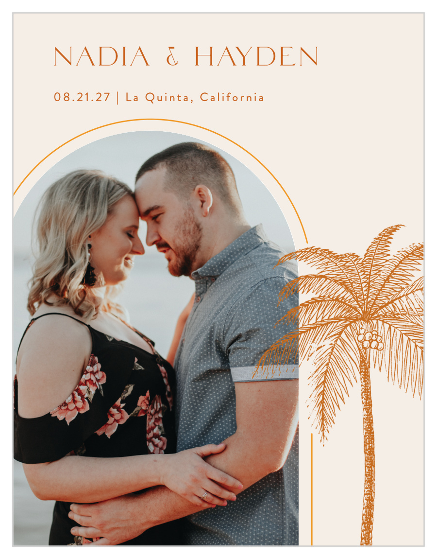 Pretty Palms Wedding Arch Save the Date Magnets
