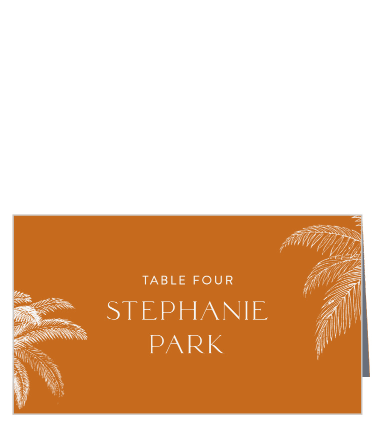 Pretty Palms Wedding Arch Place Cards