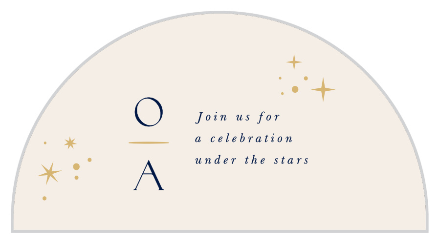 Celestial Stars Wedding Arch Accent Cards