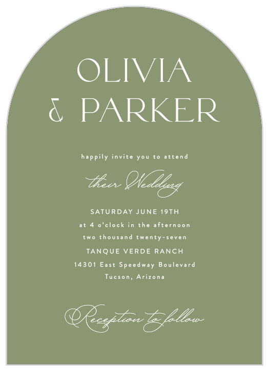 Our Painted Tile Wedding Arch Invitations surround you with family and friends on your special day.