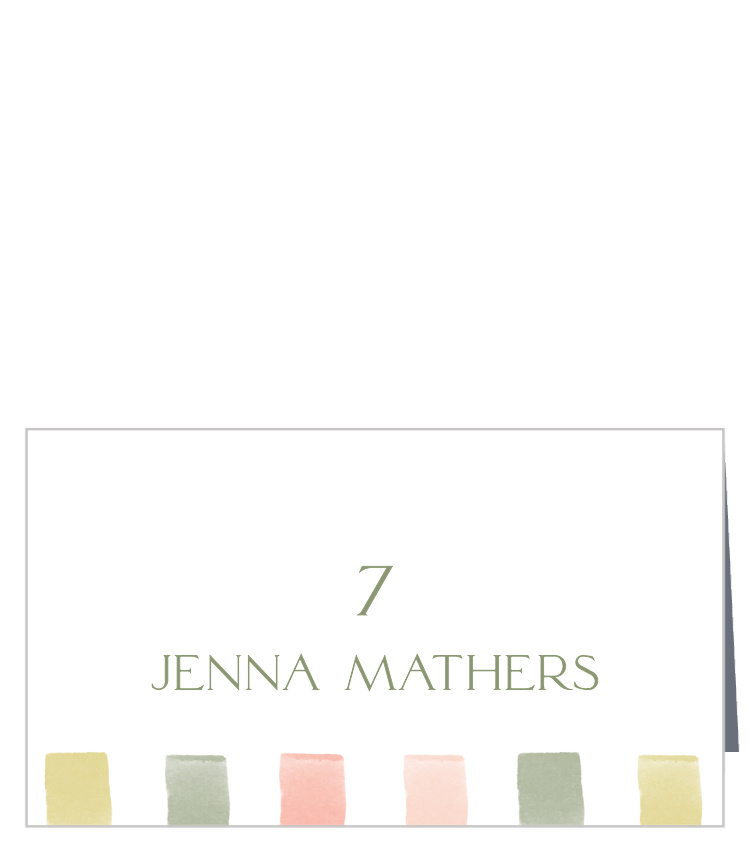 Painted Tile Wedding Arch Place Cards