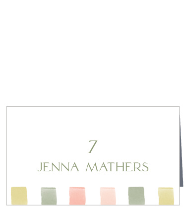 Our Painted Tile Wedding Arch Place Cards help guide family and friends to their assigned seats at your reception.