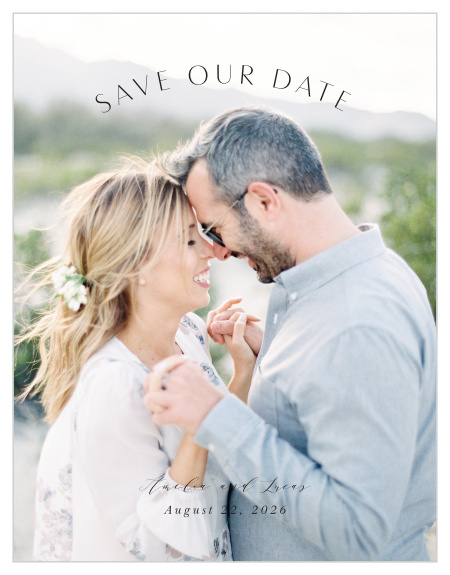 Inform family and friends of your upcoming big day when you send out our Wreath of Florals Wedding Arch Save the Date Magnets.