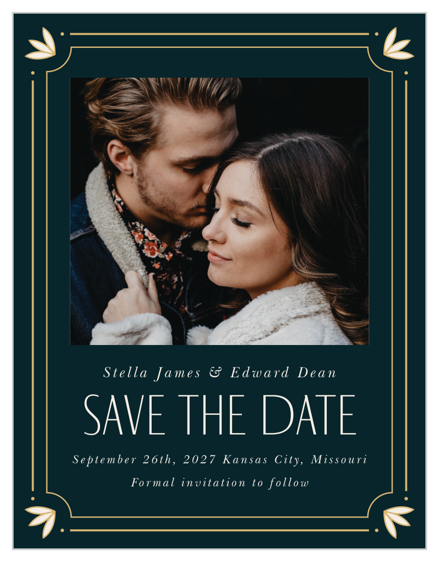 Deco Poppies Wedding Arch Save the Date Magnets