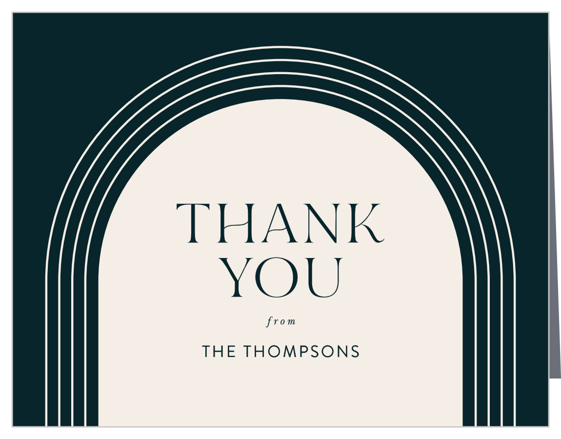 Modern Arches Wedding Arch Thank You Cards