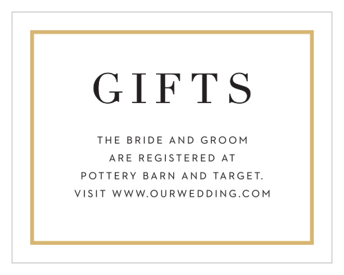 Opaque Photo Flair Registry Cards