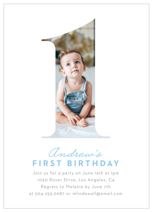 Our Elegant Photo First Birthday Invitations are perfect for gathering your favorite people to celebrate your little one's special day!