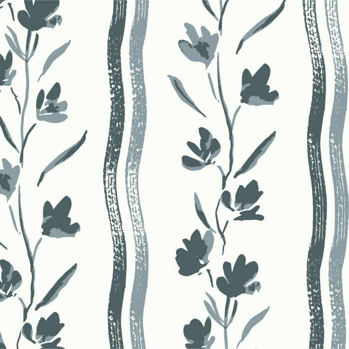 Bring the cozy allure of farmhouse living to any wall in your home with our Country Floral Stripe Peel And Stick Removable Wallpaper.