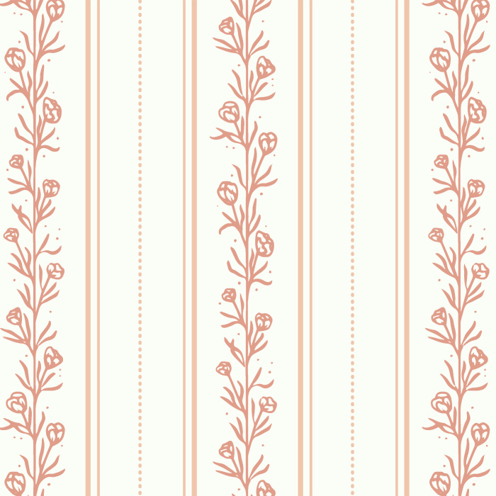 Create a rustic country accent to any wall in your home with our Sketchy Tulip Stripes Peel And Stick Removable Wallpaper.