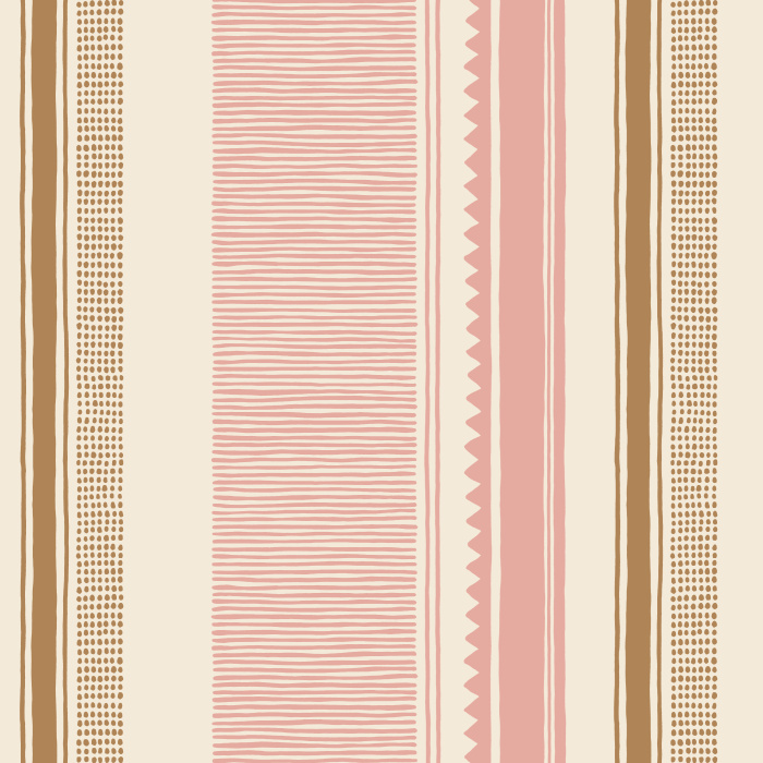 Add a boho touch to any wall in your home with our Artisanal Stripes Peel And Stick Removable Wallpaper.