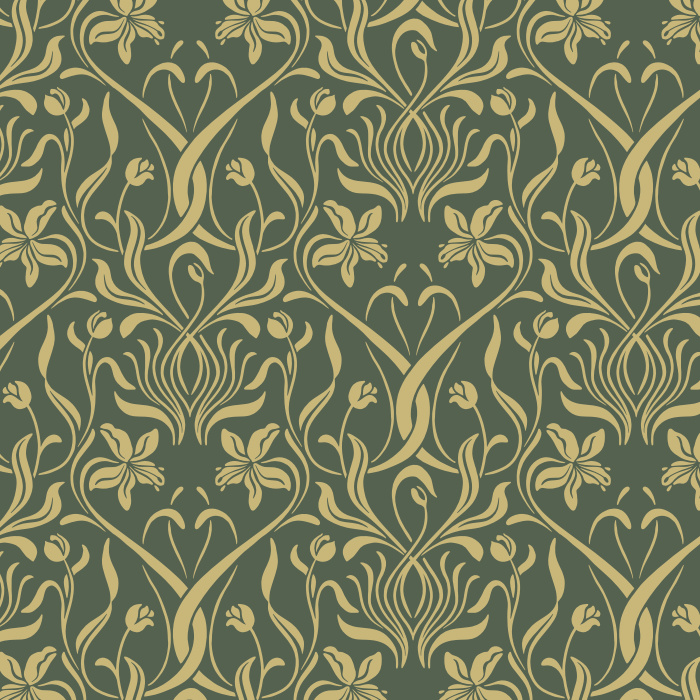 Transform your home into an elegant masterpiece with our Iris Nouveau Peel and Stick Removable Wallpaper. 