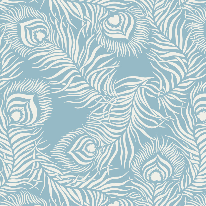 Completely transform your space with our Peacock Tranquility Peel and Stick Removable Wallpaper. 