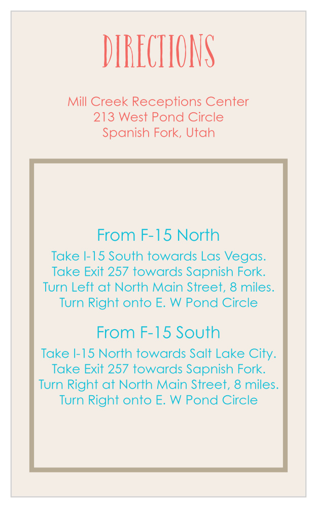 Flying Banner Direction Cards