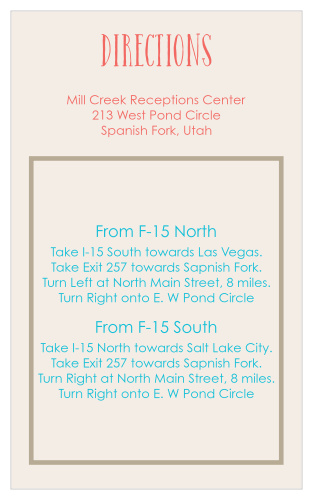 Flying Banner Direction Cards