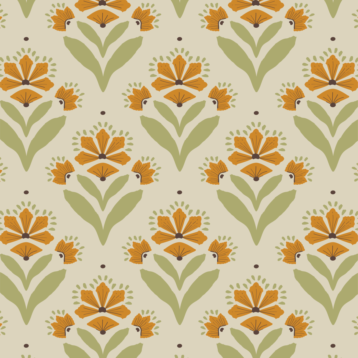 Nouveau Floral Wallpaper