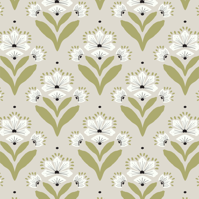 Our Nouveau Floral Peel And Stick Removable Wallpaper is sure to transform any wall in your home into a retro garden.