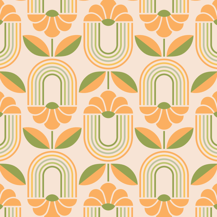 Our Modern Bud Peel And Stick Removable Wallpaper brings a groovy accent to any wall in your home.