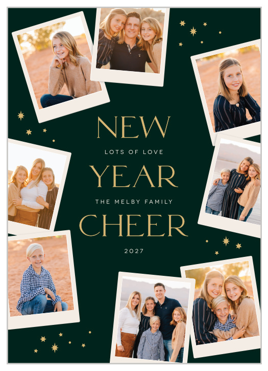 Our New Year Cheer New Years Cards lets family and friends know how you rang in the new year.
