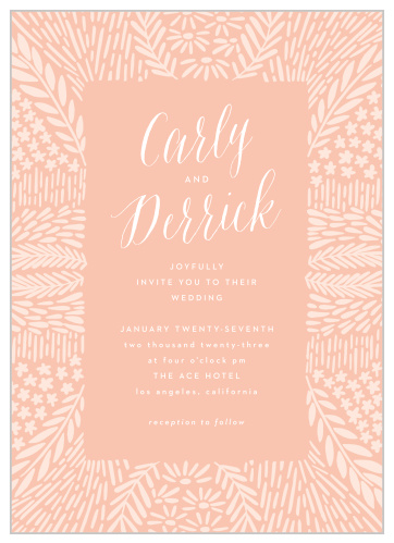 Surround yourselves with close family and friends on your big day with our Floral Wreath Wedding Invitations. 