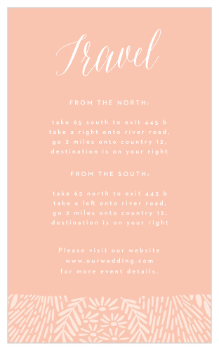 Floral Wreath Direction Cards