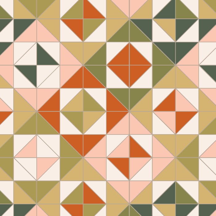 Create a retro mosaic on any wall in your home with our Triangle Play Peel And Stick Removable Wallpaper.