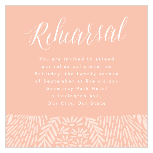 Floral Wreath Rehearsal Cards