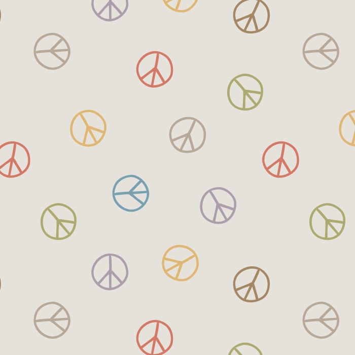 Create the vibe you've always wanted with our Peace Signs Peel and Stick Removable Wallpaper. 