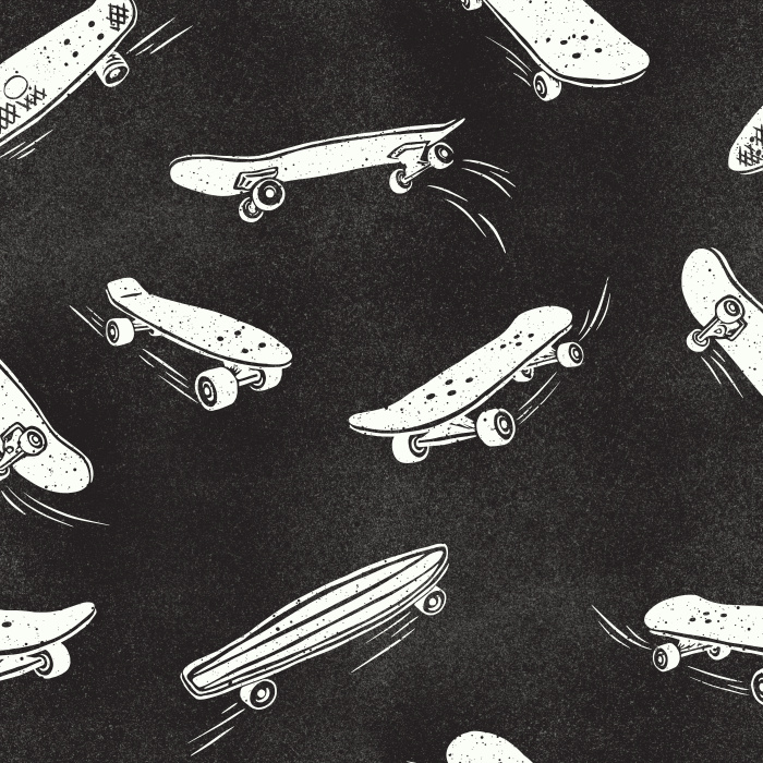 Create the perfect place to hang out with our Skateboard Sesh Peel and Stick Removable Wallpaper. 