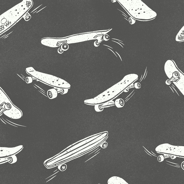 Create the perfect place to hang out with our Skateboard Sesh Peel and Stick Removable Wallpaper. 