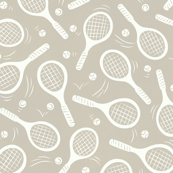 Show off your athletic side with our Tennis Love Peel and Stick Removable Wallpaper. 