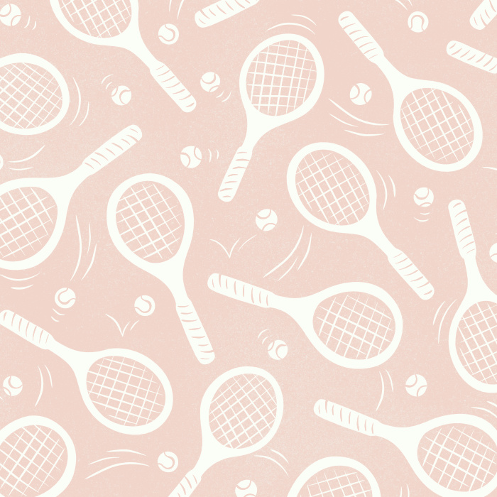 Show off your athletic side with our Tennis Love Peel and Stick Removable Wallpaper. 
