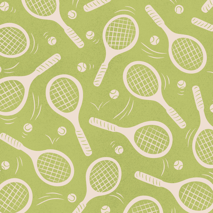 Show off your athletic side with our Tennis Love Peel and Stick Removable Wallpaper. 