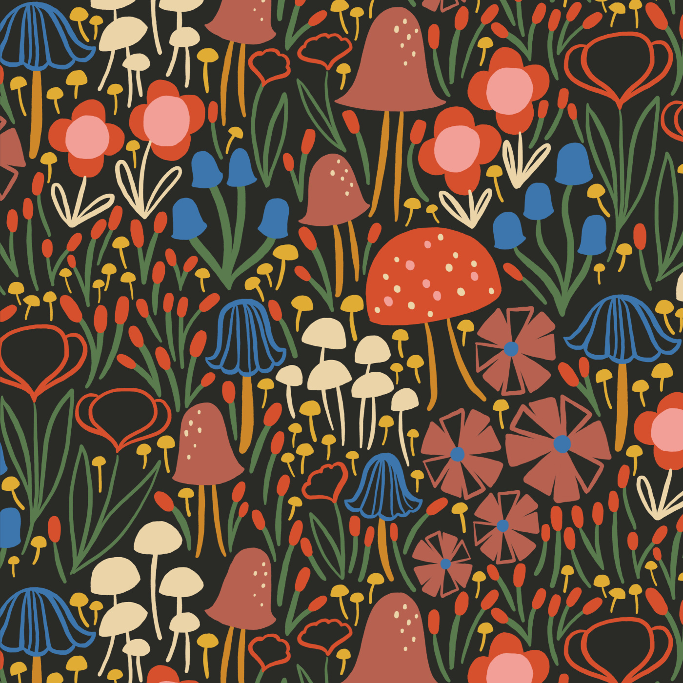Mushroom Garden Wallpaper