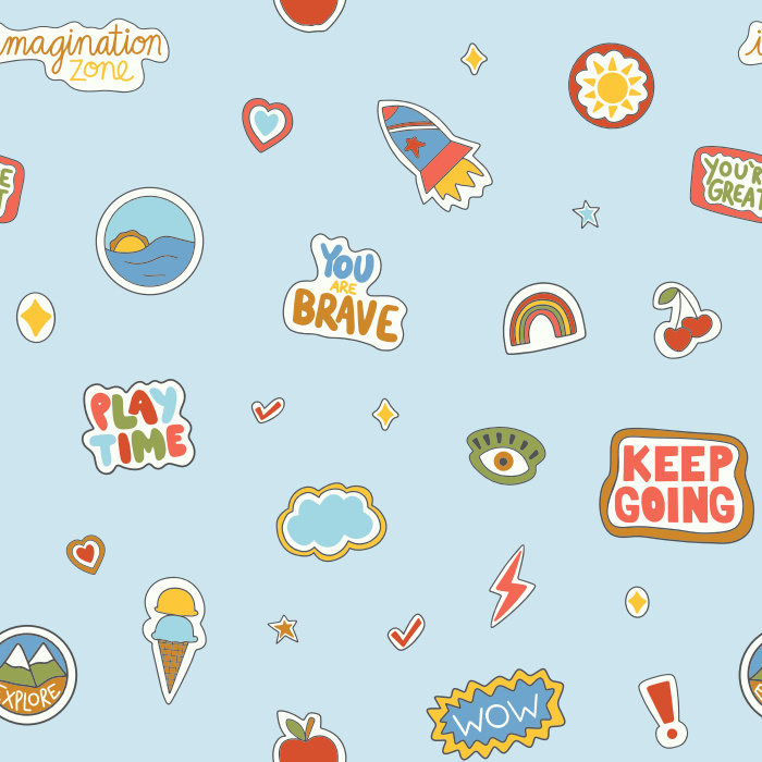 Create a space that matches your little one's exciting personality with our Notebook Love Peel and Stick Removable Wallpaper.