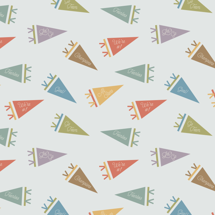 Hype up your child and their dreams with our Team Pennants Peel and Stick Removable Wallpaper.