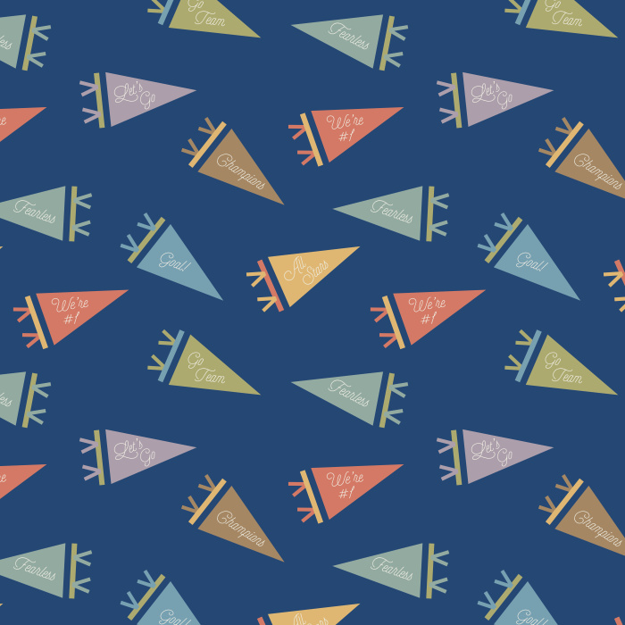 Hype up your child and their dreams with our Team Pennants Peel and Stick Removable Wallpaper.