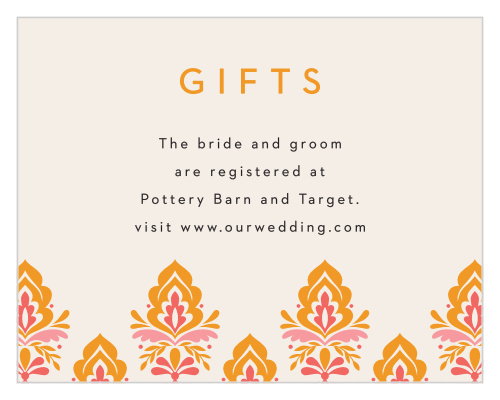 Damask Sides Registry Cards