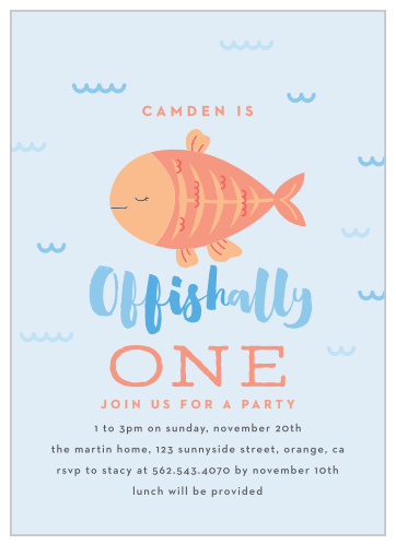 Announce your little one's big day with our Offishally One First Birthday Invitations. 